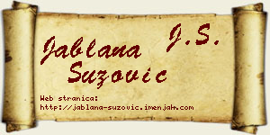 Jablana Suzović vizit kartica